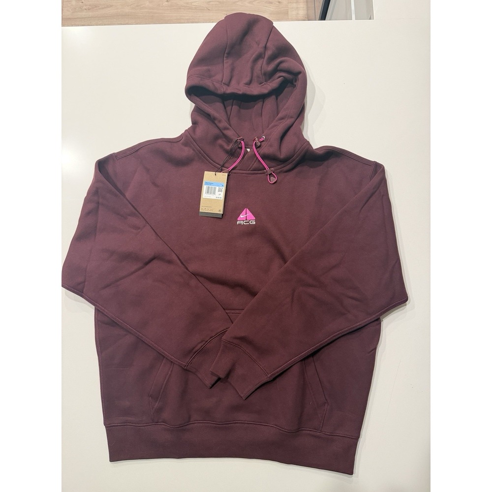 Nike ACG Therma-FIT Fleece Pullover Hoodie Burgundy DH3087-652 Unisex M NWT